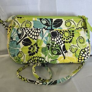 Vera Bradley Green and Blue Floral Crossbody Bag